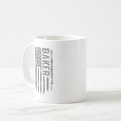 Mug Dessin du drapeau américain en détresse Baker (Devant gauche)