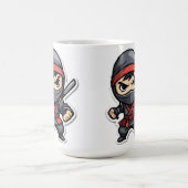 Mug Dessin du guerrier Chibi Ninja - Fierce Martial Ar (Centre)