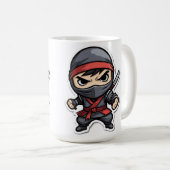 Mug Dessin du guerrier Chibi Ninja - Fierce Martial Ar (Devant droit)