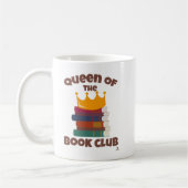 Mug Dessin du lecteur Cool Queen Of Book Club (Gauche)