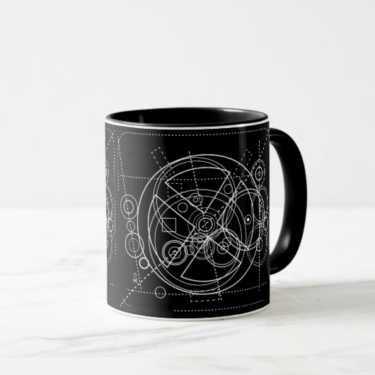 Mug Dessin du mécanisme antikythérien (Devant droit)