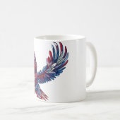 Mug Dessin d'un aigle, concept 4 juillet (Devant droit)