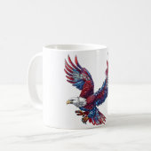 Mug Dessin d'un aigle, concept 4 juillet (Devant gauche)