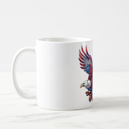 Mug Dessin d'un aigle, concept 4 juillet (Gauche)