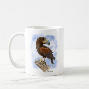 Mug Dessin d'un Faucon de Harris en vigie	