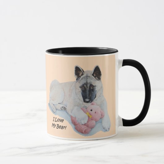 Mug dessin d'un ours en peluche mignon akita (Droite)