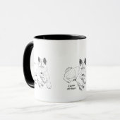 Mug dessin d'un ours en peluche mignon akita (Devant gauche)