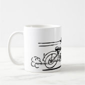 Mug Dessin d'une femme en moto à vélo Chick Art (Gauche)