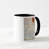 Mug Dessin d'une urne et d'une figure avec des notes (Devant droit)