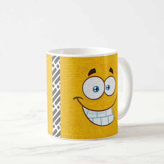 Mug Dessin éditable Visage Expression (Devant droit)
