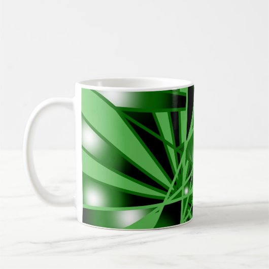 Mug Dessin en perspective de fond couleur dégradé vert (Gauche)