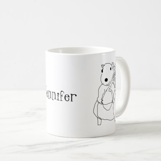 Mug - Dessin et nom de l'écureuil (Devant droit)