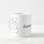 Mug - Dessin et nom de l'écureuil (Devant gauche)