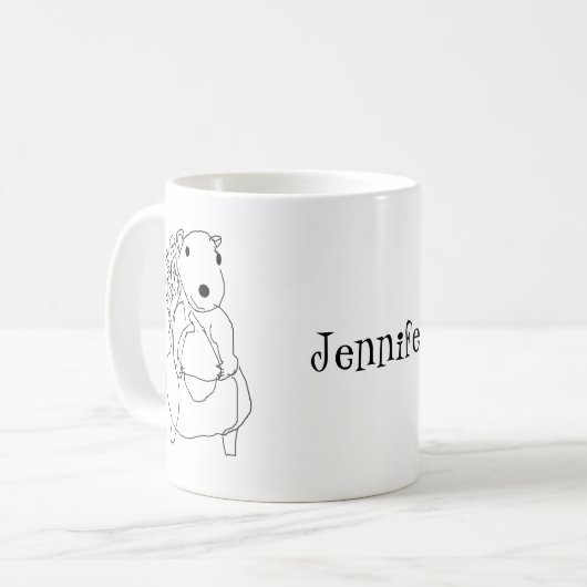 Mug - Dessin et nom de l'écureuil (Devant gauche)
