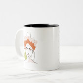 Mug dessin femme "She World" (Devant gauche)