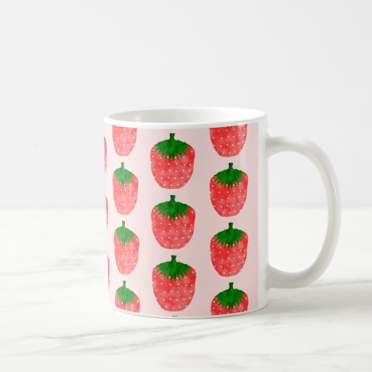 Mug Dessin fraise (Droite)
