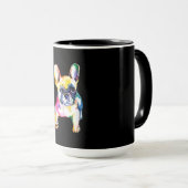 Mug Dessin Français Bulldog original aquarelle (Devant droit)