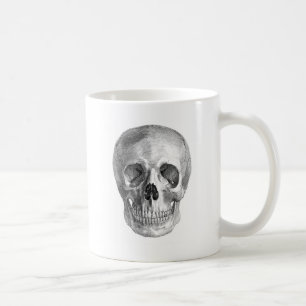 Mug Dessin frontal de vue d'un crâne humain
