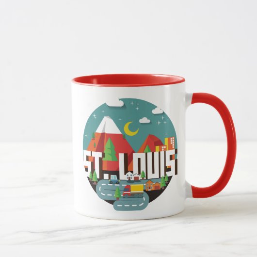 Mug Dessin géométrique de St Louis, Missouri (Droite)