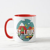 Mug Dessin géométrique de St Louis, Missouri (Gauche)