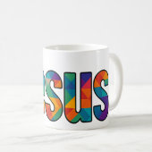 Mug dessin géométrique "Jésus" (Devant droit)