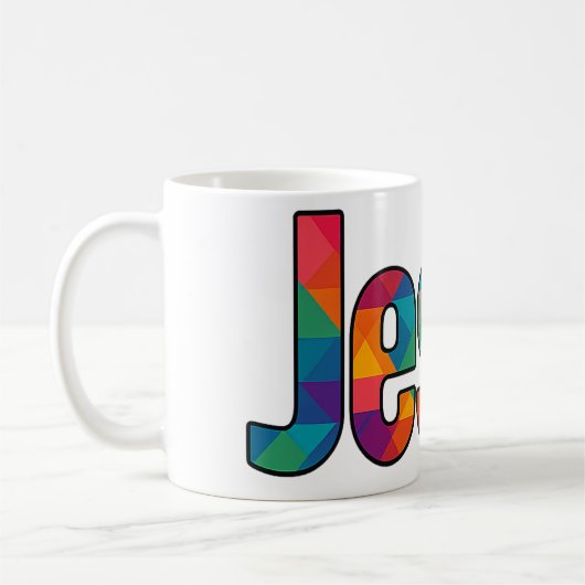 Mug dessin géométrique "Jésus" (Gauche)