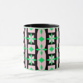 Mug Dessin géométrique vert, rose et noir (Centre)