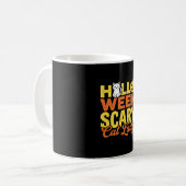 Mug Dessin Halloween Dame Chat Effrayante_1 (Devant gauche)