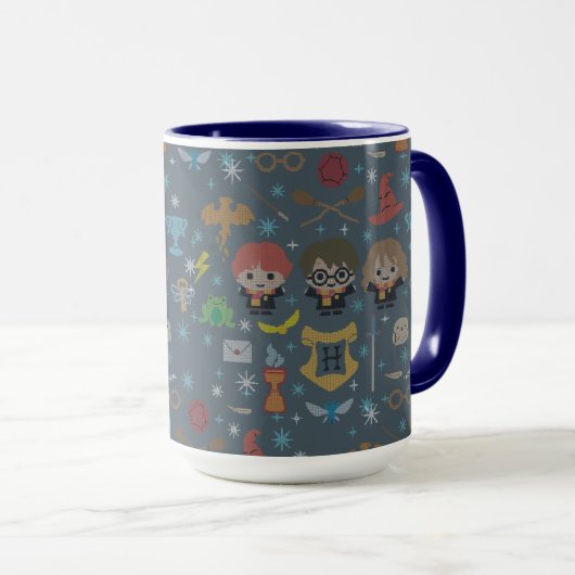 Mug Dessin Harry Potter Cross-Stitch Collage (Devant droit)