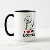 Mug Dessin illustré de Goldendoodle (Gauche)