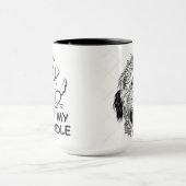 Mug Dessin illustré de Goldendoodle (Centre)