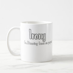 Mug Dessin ironique d'arbres sur papier, design drôle