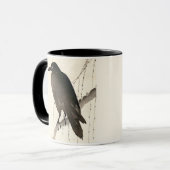 Mug Dessin japonais d'un corbeau (Devant gauche)