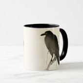 Mug Dessin japonais d'un corbeau (Devant droit)