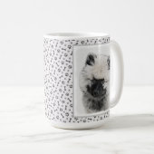 Mug Dessin Keeshond Chiot - Joli dessin original Chien (Devant droit)