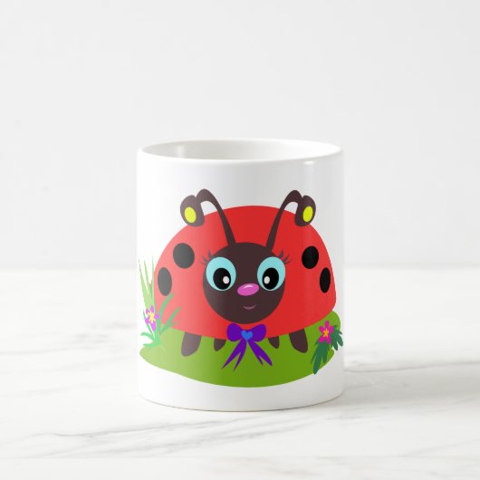 Mug Dessin Ladybug Bow and Flowers (Centre)
