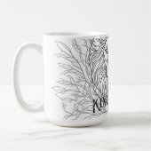 Mug Dessin Lion avec Fleurs Roi Papa, Père Boho (Gauche)