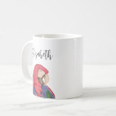 Mug Dessin Macaw couleur perroquet tropical (Devant gauche)