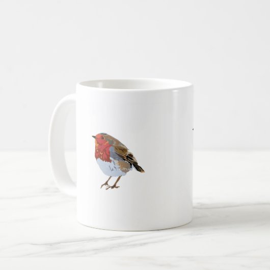 Mug Dessin mignon de Robin (Devant gauche)