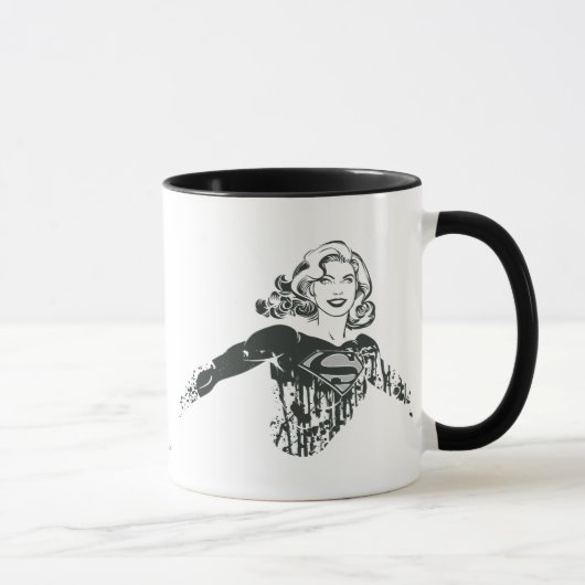 Mug Dessin noir et blanc 1 de Supergirl (Droite)