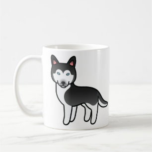 Mug Dessin noir et blanc Chien sibérien Husky