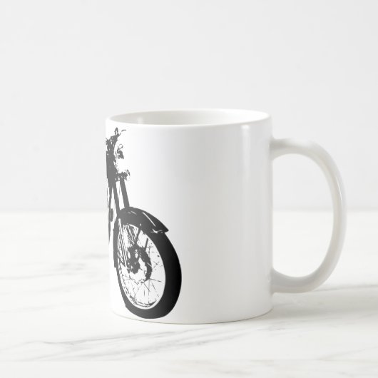 Mug Dessin noir et blanc de moto (Droite)
