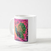Mug Dessin Paon Majestueux (Devant gauche)