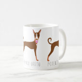 Mug Dessin personnalisable Podenco Orito Chien (Devant droit)