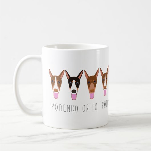 Mug Dessin personnalisable Podenco Orito Chien (Gauche)