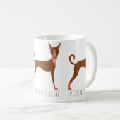 Mug Dessin personnalisable Podenco Orito Chien (Devant droit)
