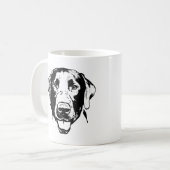 Mug Dessin personnalisé du chien du Labrador (Devant gauche)