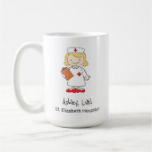 Mug Dessin personnalisé d'une infirmière (Gauche)