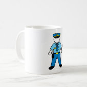 Mug Dessin policier Agent amusant application de la lo (Devant gauche)