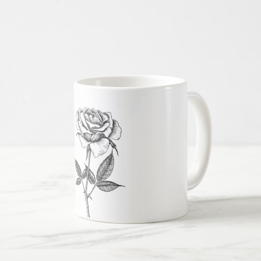Mug dessin rose (Devant droit)